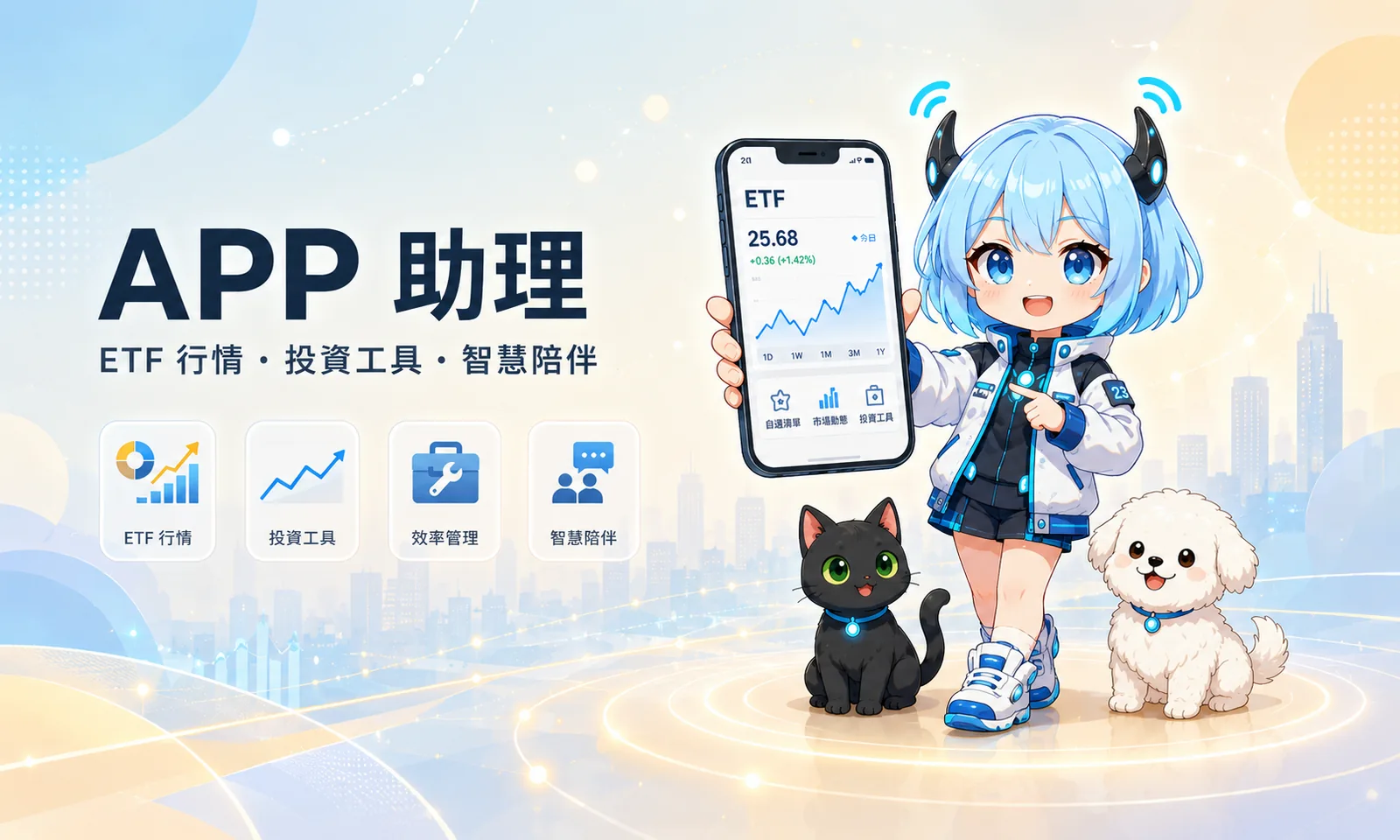 ETF 聊台股行動工具視覺示意圖